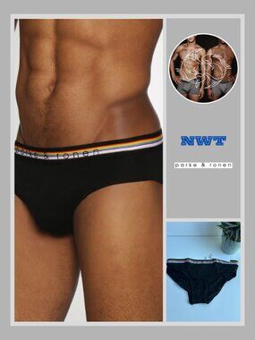 Parke & Ronen - Solid Low Rise Brief - Eclipse Black (M)